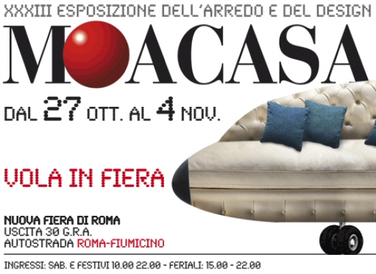 Moacasa, esposizione dell’arredo e del design, giunge alla sua XXXIII edizione